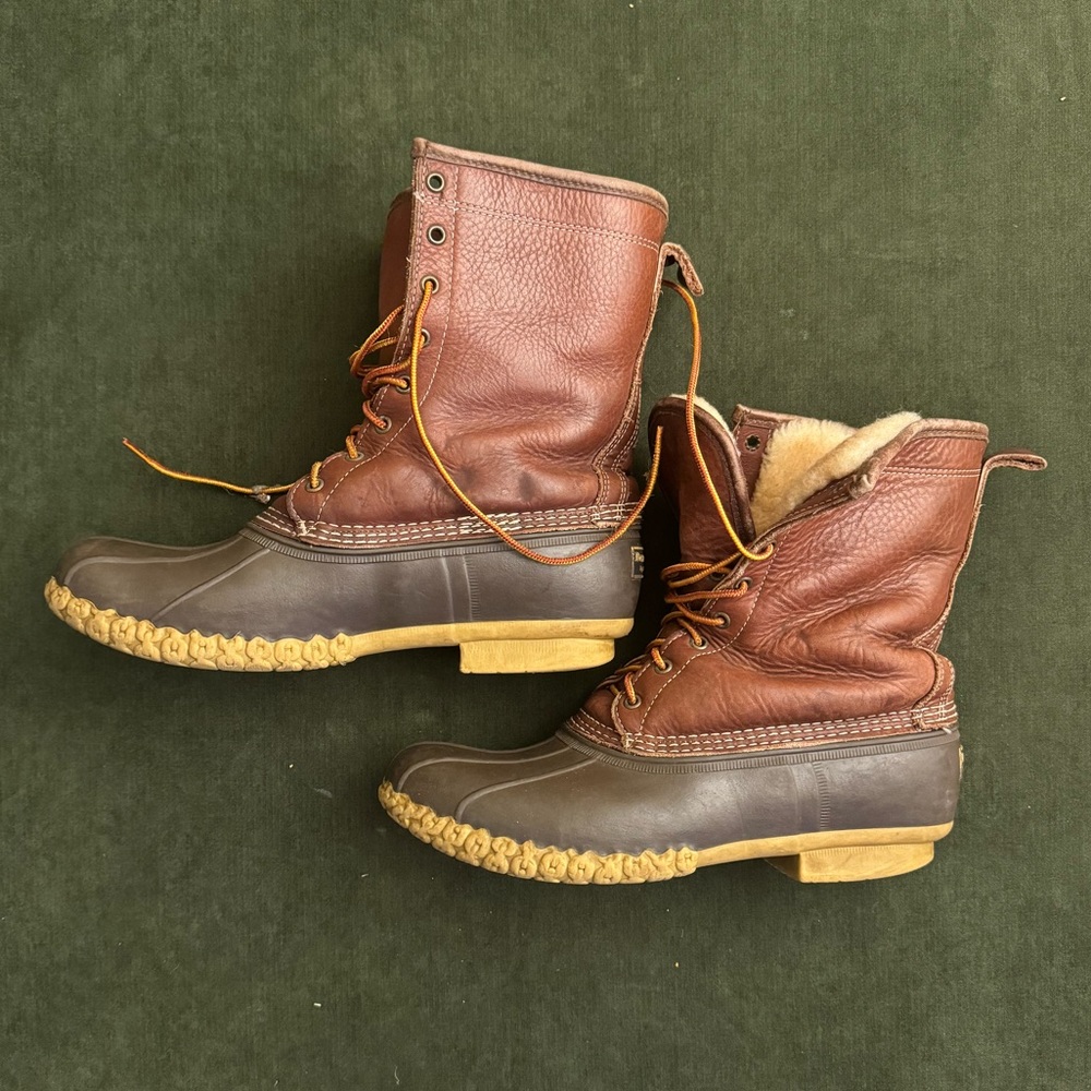 L.L. Bean Boots 10" Shearling-Lined Tumbled Leather